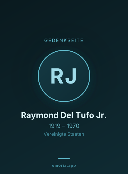 Gedenkportrait von Raymond Del Tufo Jr.