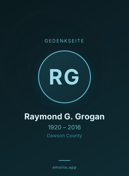 Gedenkportrait von Raymond G. Grogan