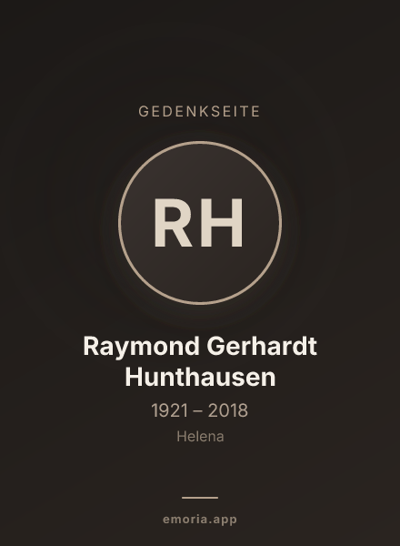 Gedenkportrait von Raymond Gerhardt Hunthausen