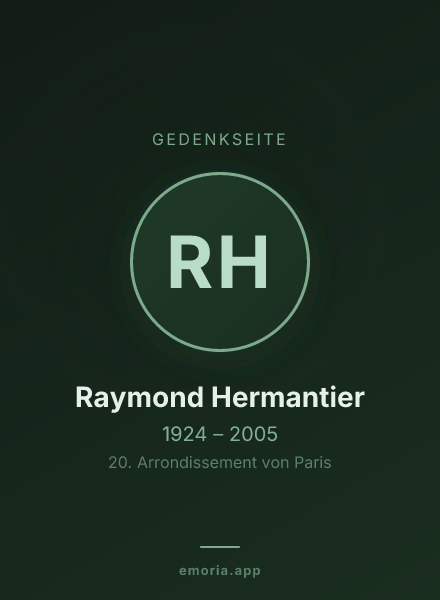 Gedenkportrait von Raymond Hermantier