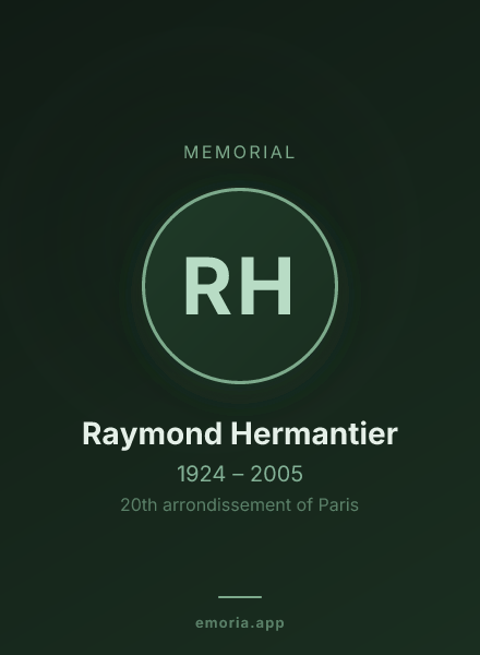 Memorial portrait of Raymond Hermantier