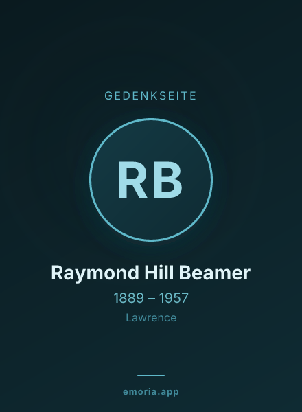 Gedenkportrait von Raymond Hill Beamer