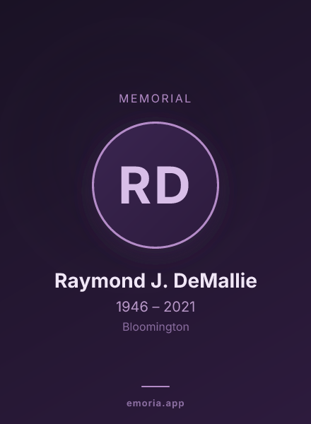 Memorial portrait of Raymond J. DeMallie