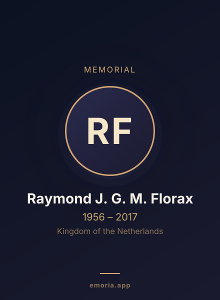 Memorial portrait of Raymond J. G. M. Florax
