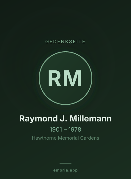 Gedenkportrait von Raymond J. Millemann