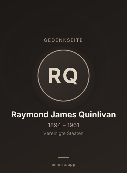 Gedenkportrait von Raymond James Quinlivan
