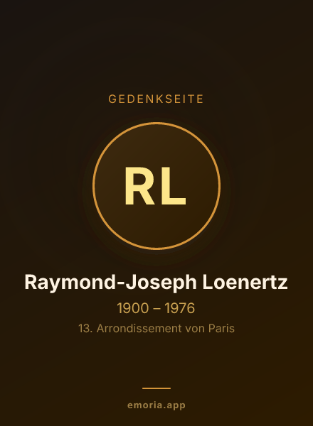 Gedenkportrait von Raymond-Joseph Loenertz