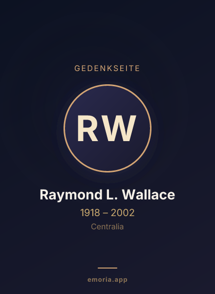 Gedenkportrait von Raymond L. Wallace