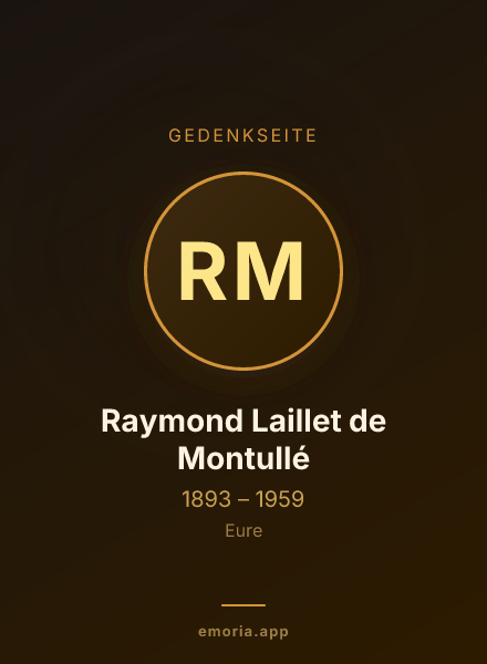 Gedenkportrait von Raymond Laillet de Montullé