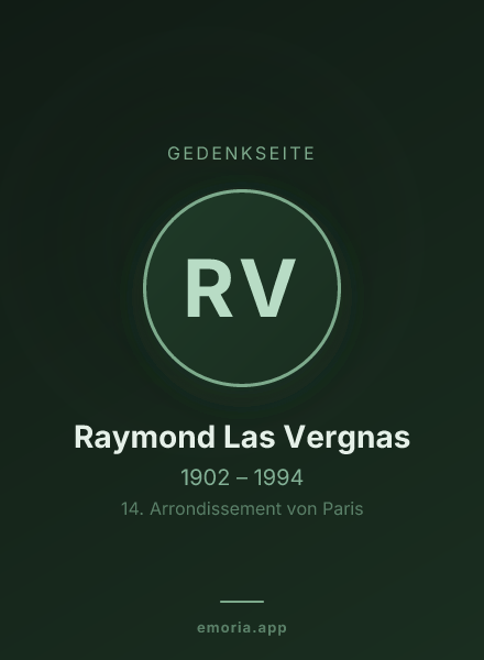 Gedenkportrait von Raymond Las Vergnas