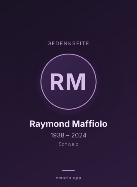 Gedenkportrait von Raymond Maffiolo