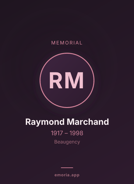 Memorial portrait of Raymond Marchand