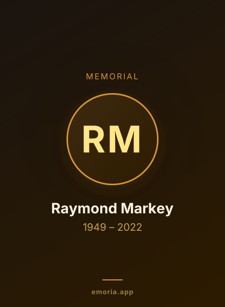 Memorial portrait of Raymond Markey