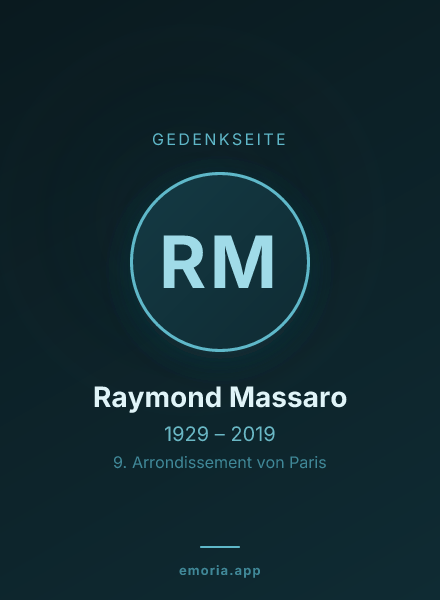 Gedenkportrait von Raymond Massaro