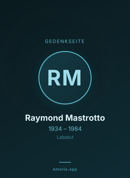 Gedenkportrait von Raymond Mastrotto