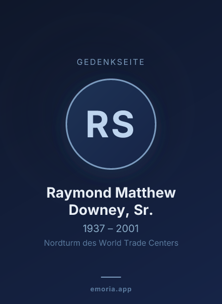 Gedenkportrait von Raymond Matthew Downey, Sr.