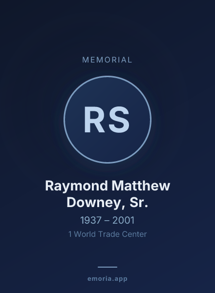 Memorial portrait of Raymond Matthew Downey, Sr.