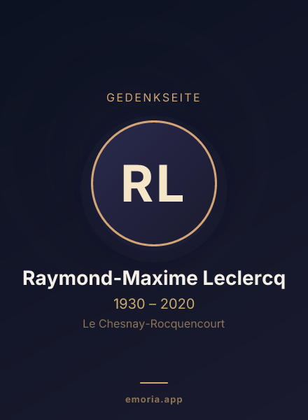Gedenkportrait von Raymond-Maxime Leclercq