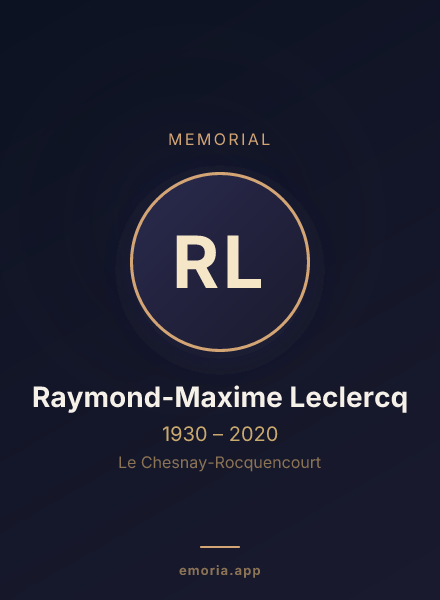 Memorial portrait of Raymond-Maxime Leclercq