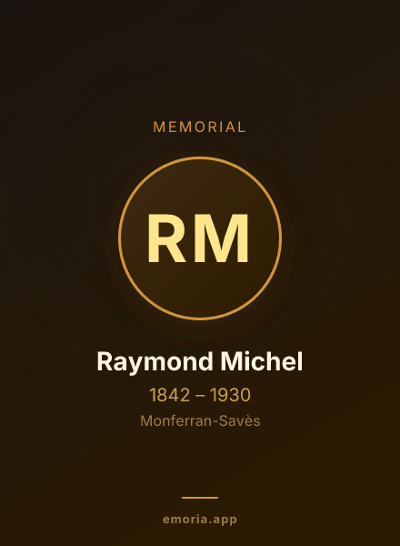 Memorial portrait of Raymond Michel