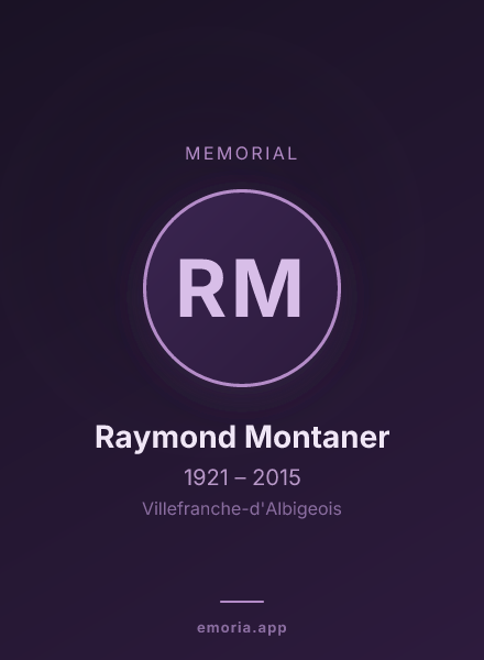Memorial portrait of Raymond Montaner