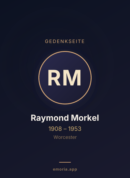 Gedenkportrait von Raymond Morkel
