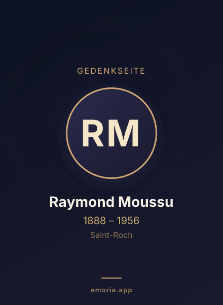 Gedenkportrait von Raymond Moussu