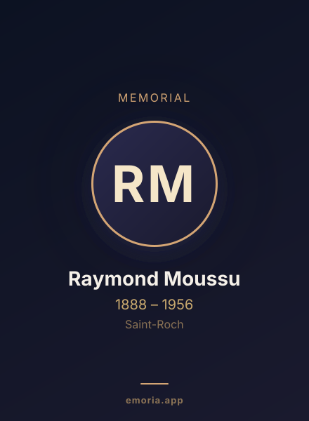 Memorial portrait of Raymond Moussu