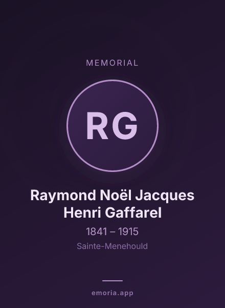 Memorial portrait of Raymond Noël Jacques Henri Gaffarel