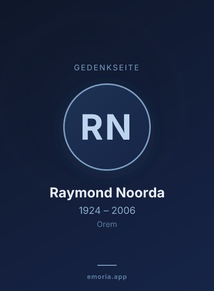 Gedenkportrait von Raymond Noorda