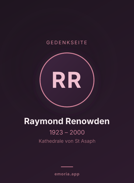 Gedenkportrait von Raymond Renowden