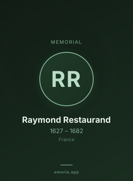 Memorial portrait of Raymond Restaurand