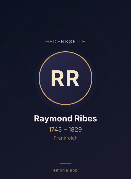 Gedenkportrait von Raymond Ribes