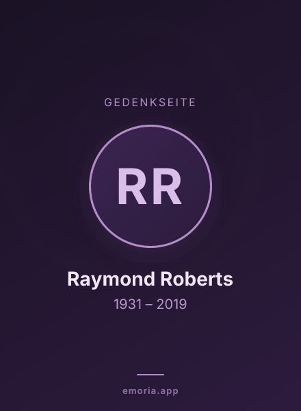 Gedenkportrait von Raymond Roberts
