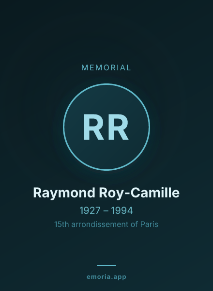 Memorial portrait of Raymond Roy-Camille
