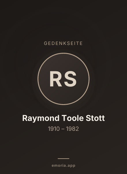 Gedenkportrait von Raymond Toole Stott