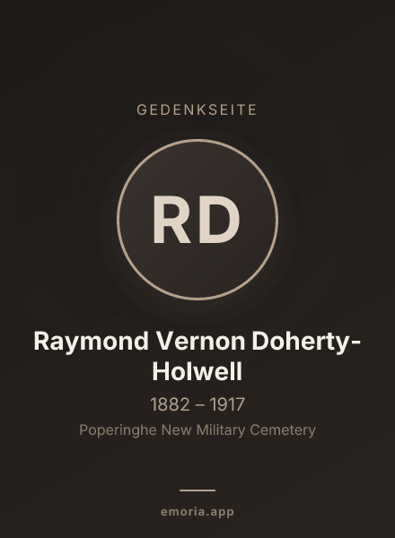 Gedenkportrait von Raymond Vernon Doherty-Holwell