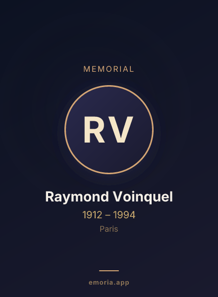 Memorial portrait of Raymond Voinquel