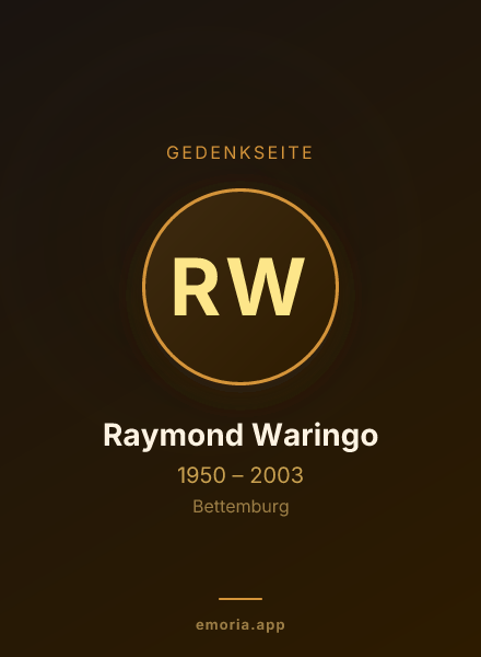 Gedenkportrait von Raymond Waringo