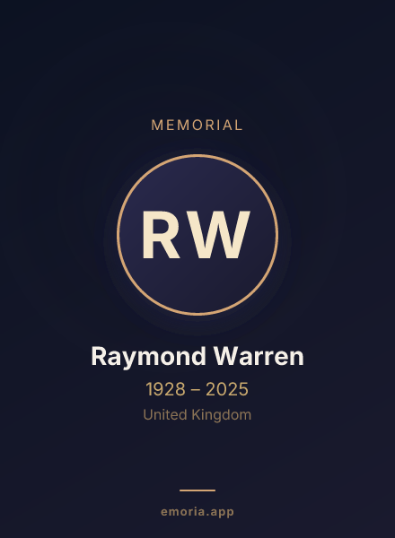 Memorial portrait of Raymond Warren