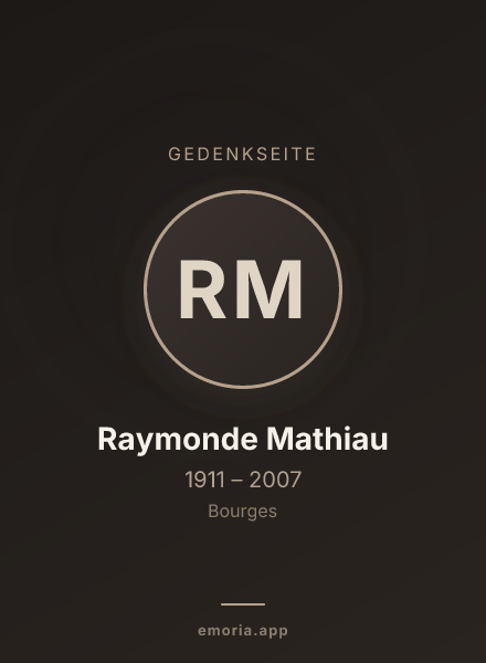 Gedenkportrait von Raymonde Mathiau