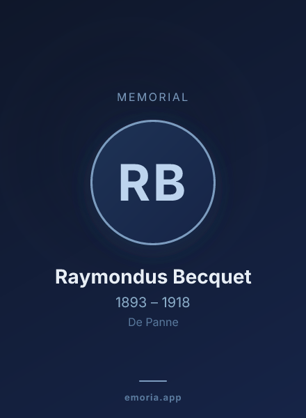 Memorial portrait of Raymondus Becquet