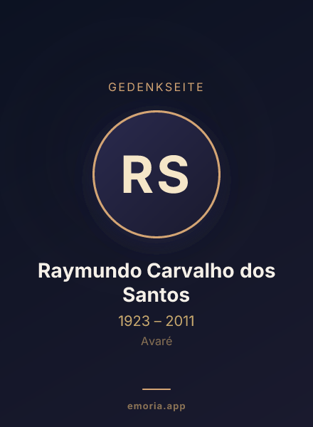 Gedenkportrait von Raymundo Carvalho dos Santos