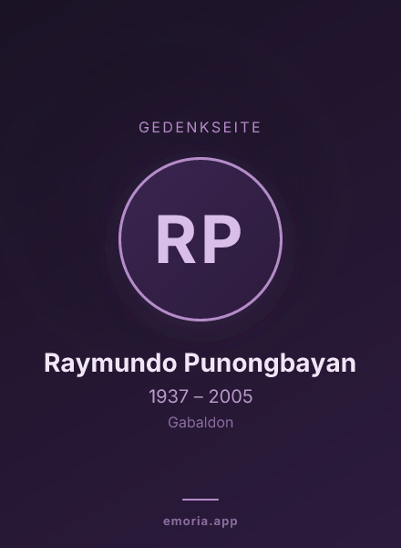 Gedenkportrait von Raymundo Punongbayan
