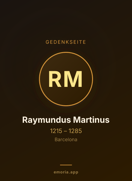 Gedenkportrait von Raymundus Martinus