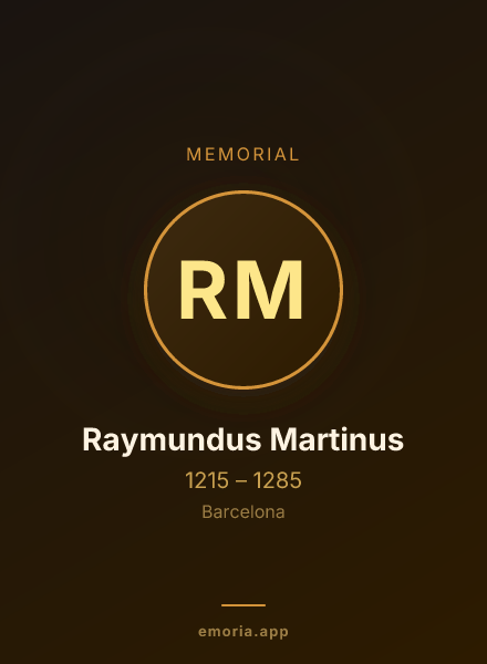 Memorial portrait of Raymundus Martinus
