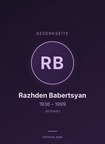 Gedenkportrait von Razhden Babertsyan