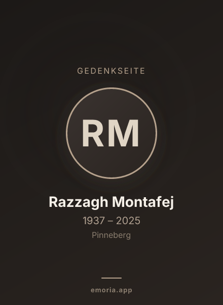 Gedenkportrait von Razzagh Montafej