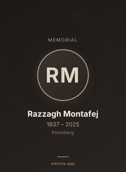 Memorial portrait of Razzagh Montafej