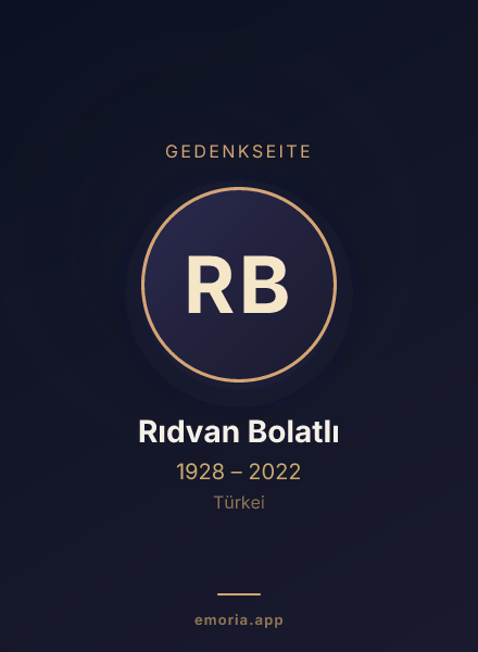 Gedenkportrait von Rıdvan Bolatlı